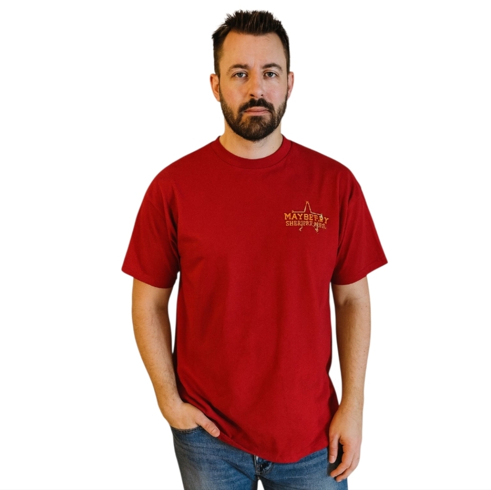 70's Mayberry Sheriff's Dept Red Single Stitch Tee Shirt